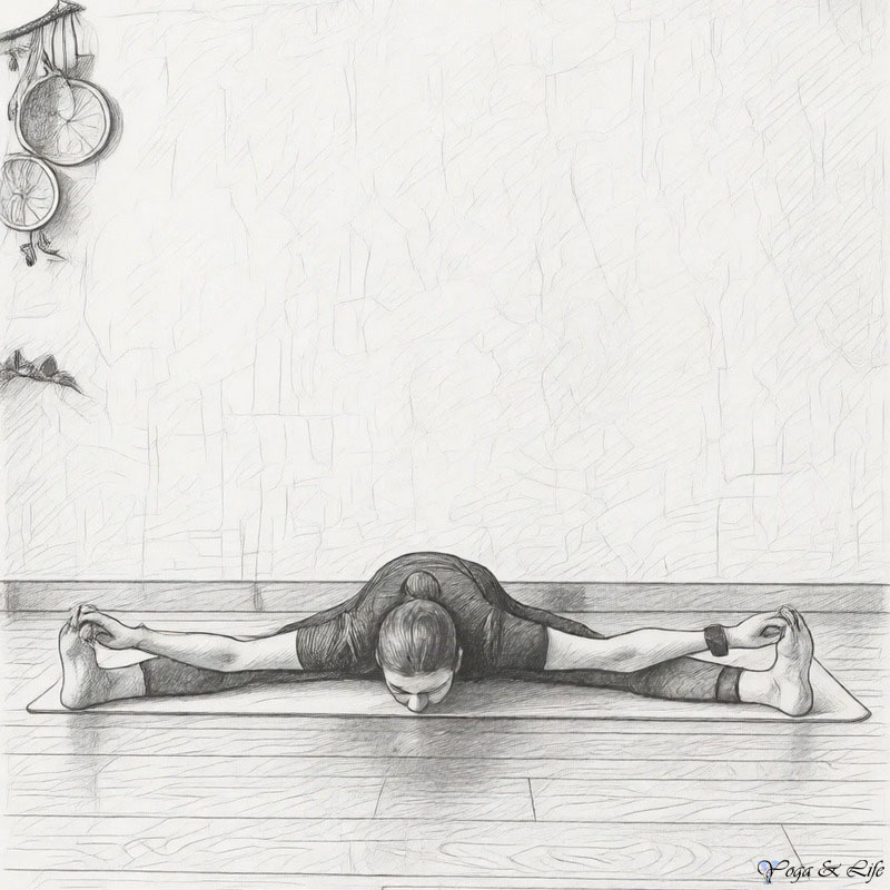 UpavishthaKonasana with bend forward